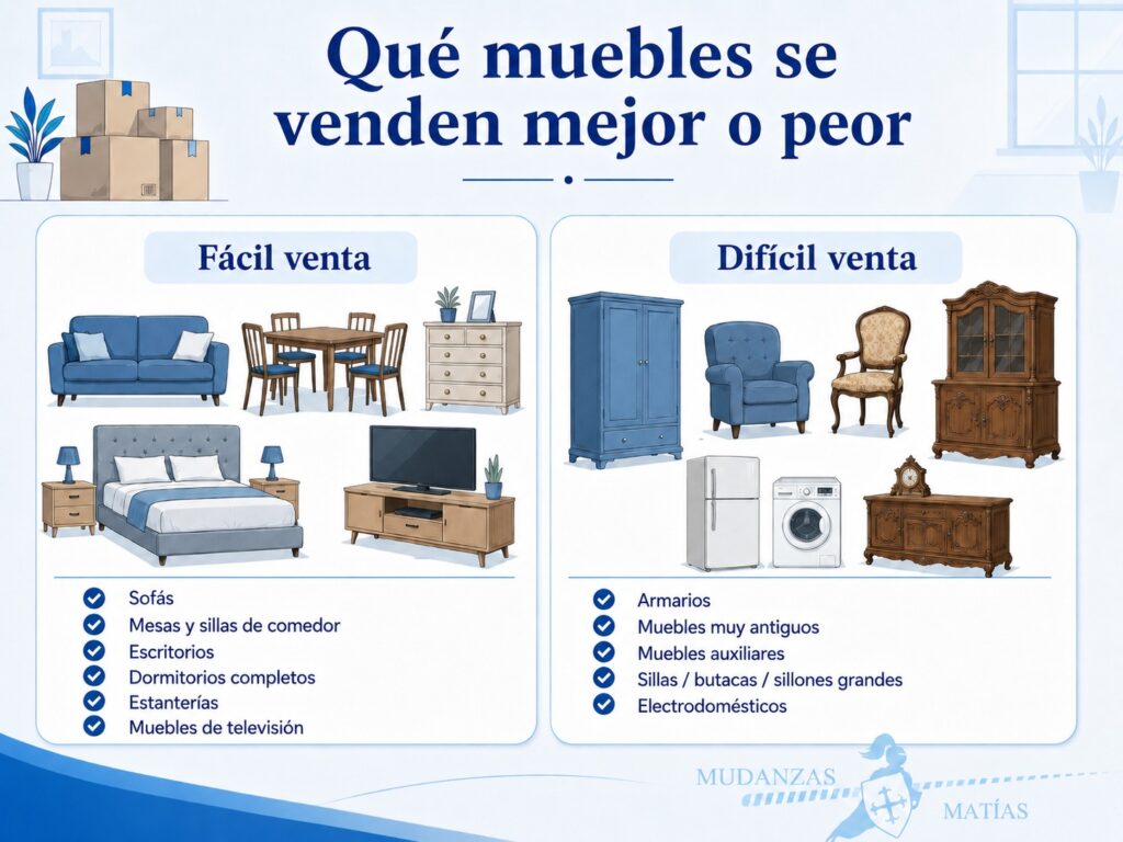 qué muebles se pueden vender mejor o peor